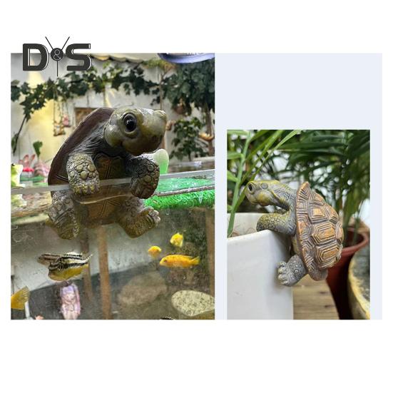 Статуэтка черепахи, цветочный горшок, ваза, подвесной подвесной кашпо, черепаха, смоляная статуэтка животного, скульптура, украшение для внутреннего и наружного сада, орнамент