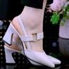 Fashion 2024 Fashion Shoes for Women Spring and Autumn Women's Pumps New Style Solid Color Pointed Toe One Word Buckle Zapatos De Mujer