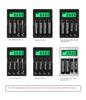 4 Slots Ultra Fast Smart Battery Charger USB Type-c Charger for 1.2V AA AAA Ni-CD Ni-MH Rechargeable Battery LCD Display Quick Charger