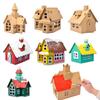 1 Set Interactive Handmade DIY Assembly Kit Paper Creative House Shape DIY Assembly Accessories for Children