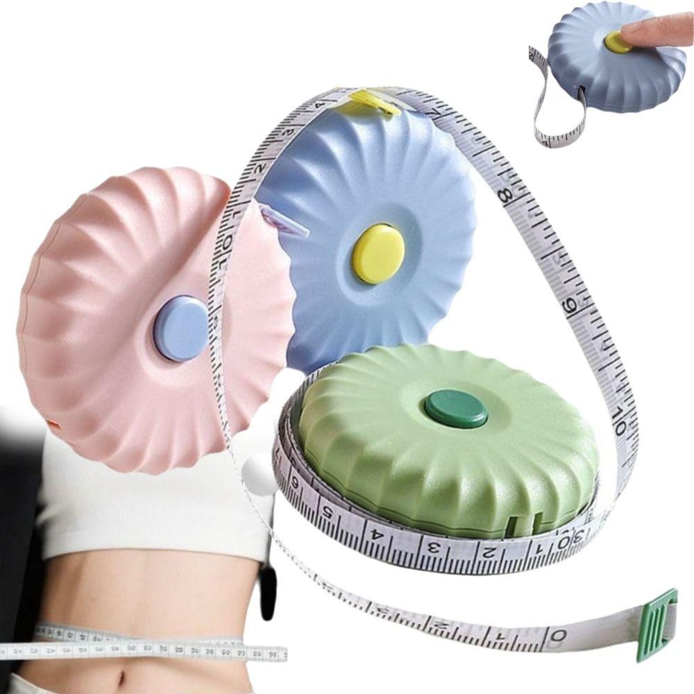 Multifunctional 2M Tape Measure One Click Rebound Body Measurements Clothing Tailor