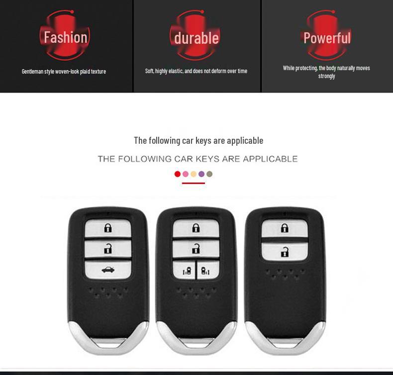 Защитный чехол для ключа из углеродного волокна и силикона для Honda CR-V, Civic, Accord, Avancier десятого поколения