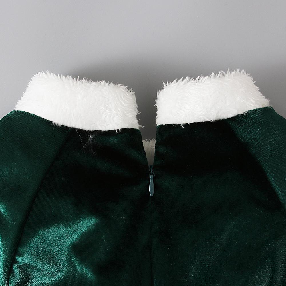 Бархатный плюшевый комбинезон и головные уборы для девочек, рождественская и новогодняя одежда для детей 1–6 лет