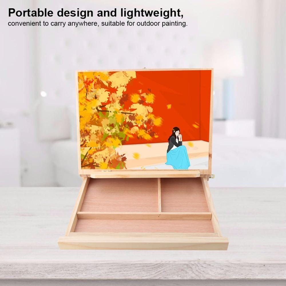 Adjustable Art Support Rack with Drawer Painting Stand Artist Easel Desktop Oil Painting