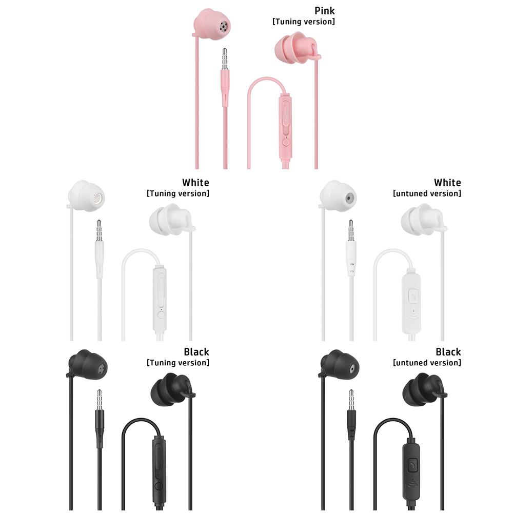 3.5mm Silica Gel Noise Reduction Earphones In-Ear Headset Sleep Headphones Noise Reduction