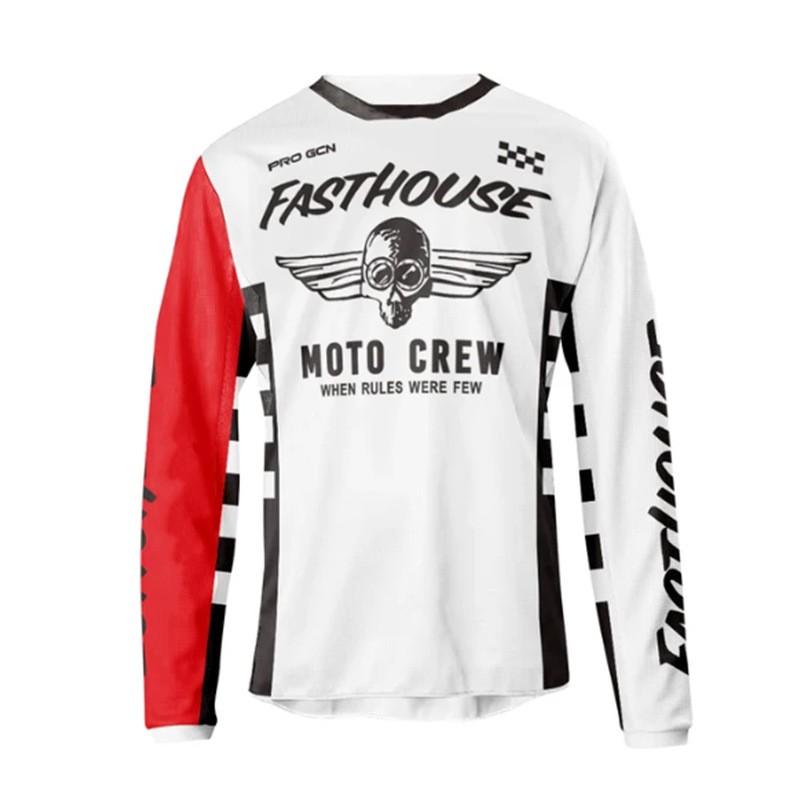 FASTHOUSE Men Women Quick-Dry Long Sleeve Cycling Jersey Mountain Bike Downhill Summer Ride