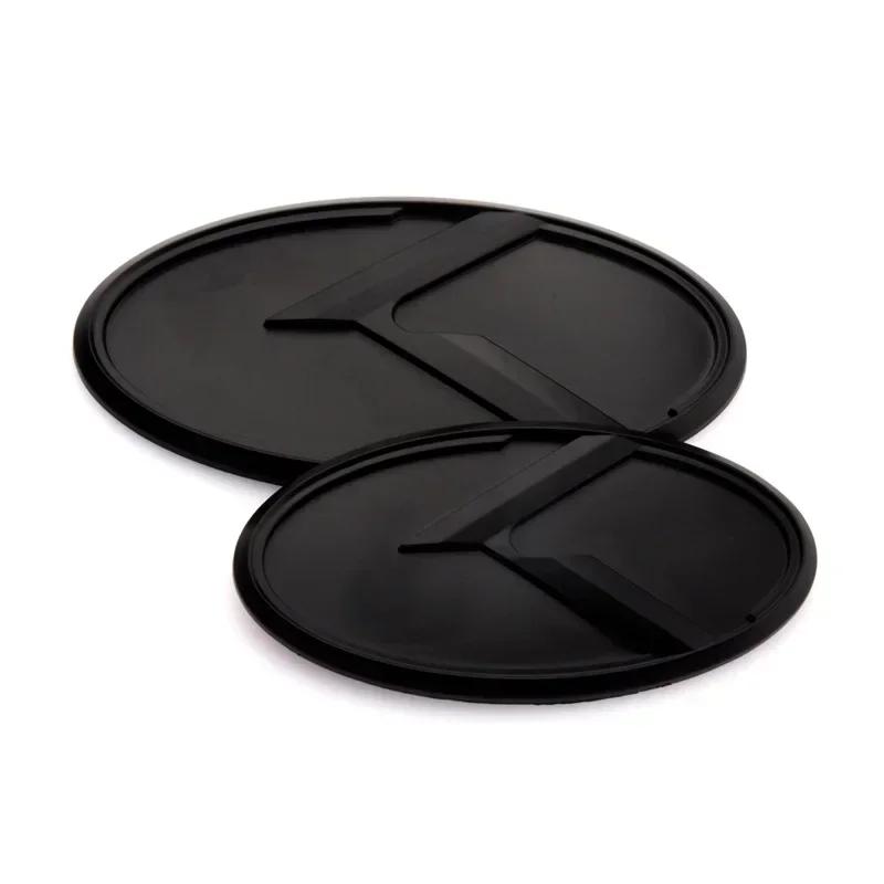 2Pcs 3D ABS K Logo Front Grille Rear Trunk Emblem Badge Sticker Decal For Kia K5 2011-2013 Optima Forte 2009-2014 etc