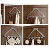 Triangle Over The Door Hooks,Carbon Steel Hanging Organizers Rack With 6 Hooks For Clothes Bags,Door Hanger For Bathroom Kitchen
