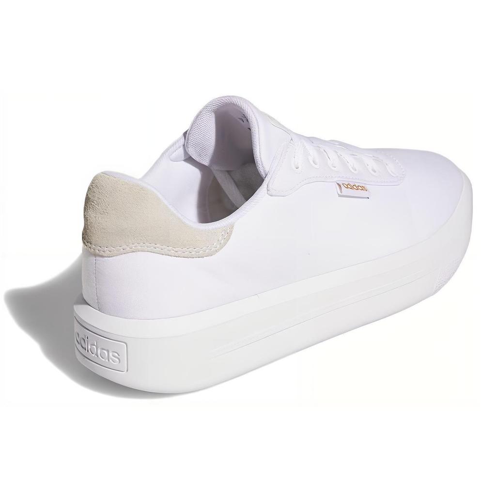 adidas Женские кроссовки на платформе Court Platform Cln 'White Gold Metallic' GZ1689