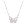 [Q2856] - Silver Necklace 'Butterfly' Silver White (rhodium-plated) - 15x11 Mm