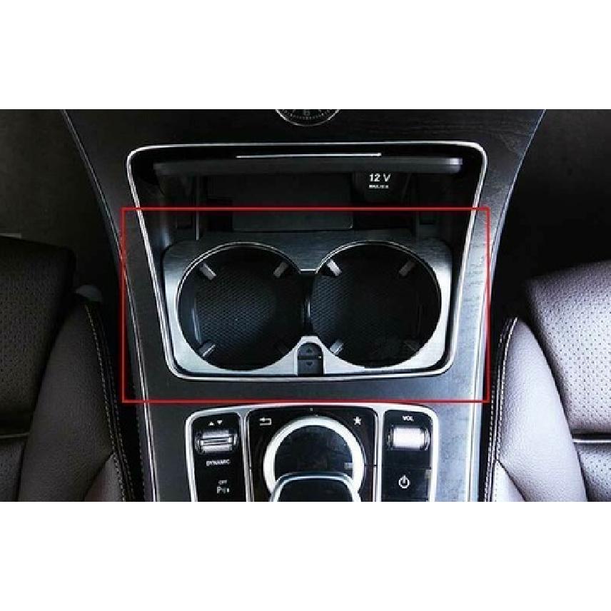 For Benz E-Class W213 Frame Trim Sliver Central Console Water Cup Aluminum 16-21