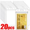 1-20pcs PVC Card Holder Transparent Waterproof Cards Protector ID Card Credit Bank Card Cover Organizer Home Office Storage Case
