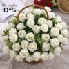 Eco-friendly Artificial Flower 10 Heads Attractive Single Branch Simulation Rose Flower Ornament