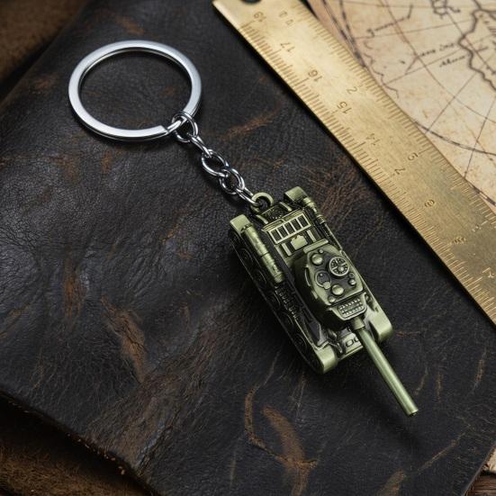 Tank Keychain Pendant Metal Military Tank Keychain Lightweight Retro Bag Charm Accessories for Men And Women Tank Lovers
