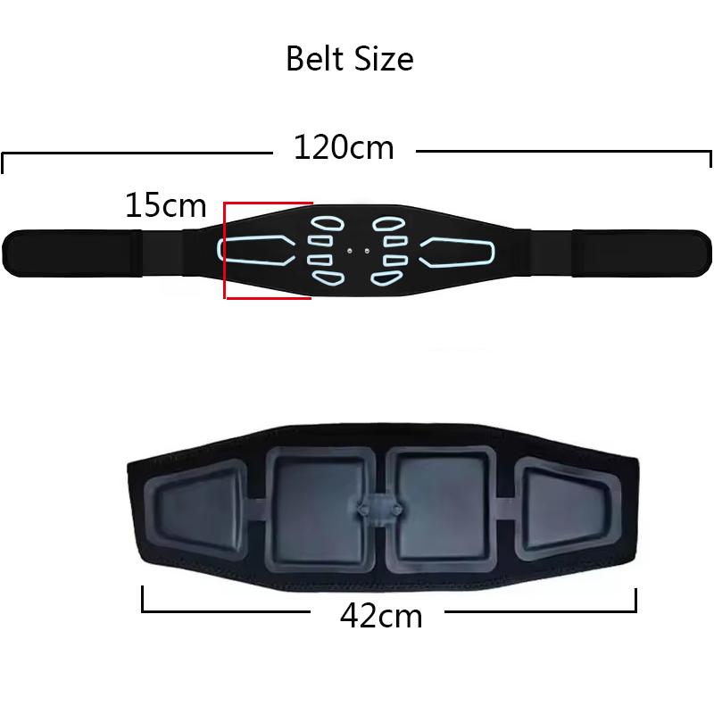 Smart Muscle Toner Abdominal Toning Belt Abs Trainer Usb Recharge Home Gym Training Fitness Equipment