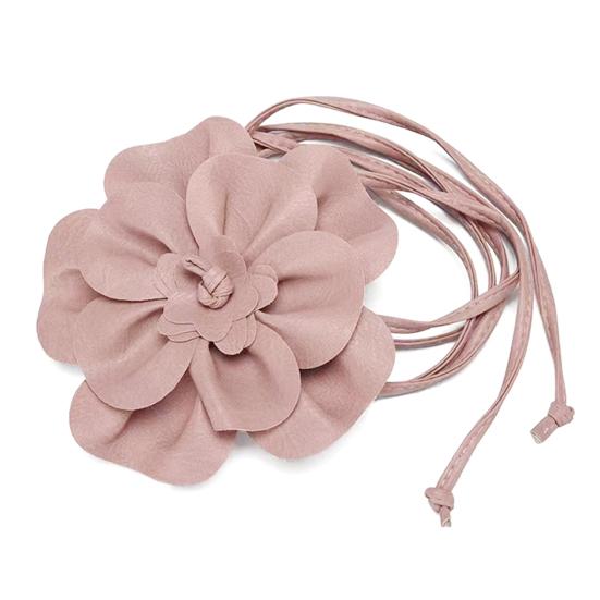 Пояс с цветочным принтом в стиле бохо для женщин и девочек, тонкий пояс из искусственной кожи с цветочным принтом для свадебного платья