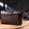 Handsome Clutch Bag for Men Made of Genuine Grained Leather CANPELLINI 21553 Brown