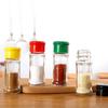 Spice Jar with Lid Clear Detachable Reusable Refillable Multi-functional 4 Colors Small Pour Holes Seasoning Container Kitchen Accessories