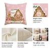 1/4Pcs Christmas Pillowcase, Gingerbread Baking House Cane Candy Cushion Cover, Winter Holiday Home Decoration Pillow Cover