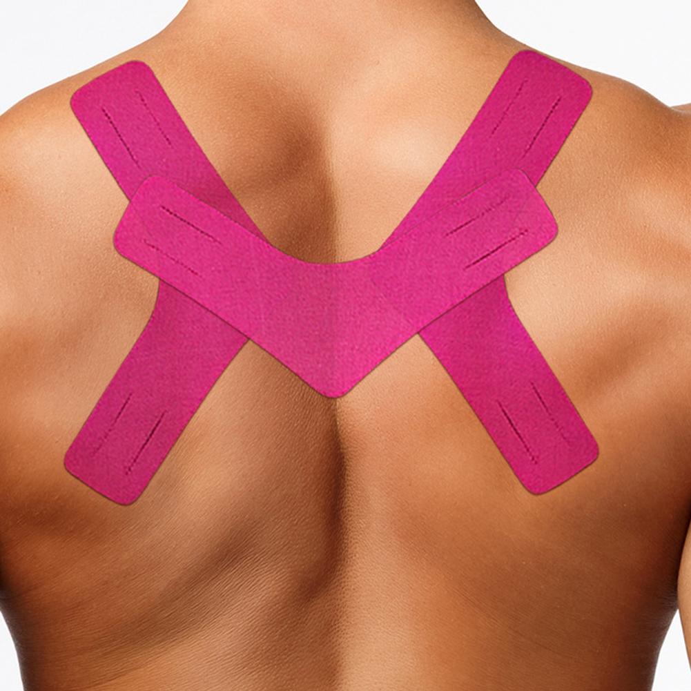 5 шт. предварительно вырезанные V-образные мышечные пластыри многоцелевые баскетбольные фитнес-пластыри для защиты мышц эластичные дышащие спортивные поддерживающие пластыри