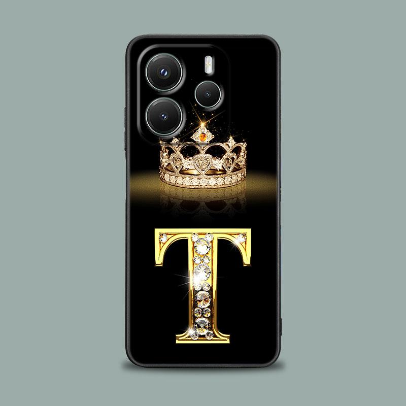 Чехол для телефона для Xiaomi Redmi Note 15 14 13 12 11 10 Pro Plus 5G 12S Redmi 15C 14C 12C 13C 4G Силиконовый Чехол Буква M L E T K J I U