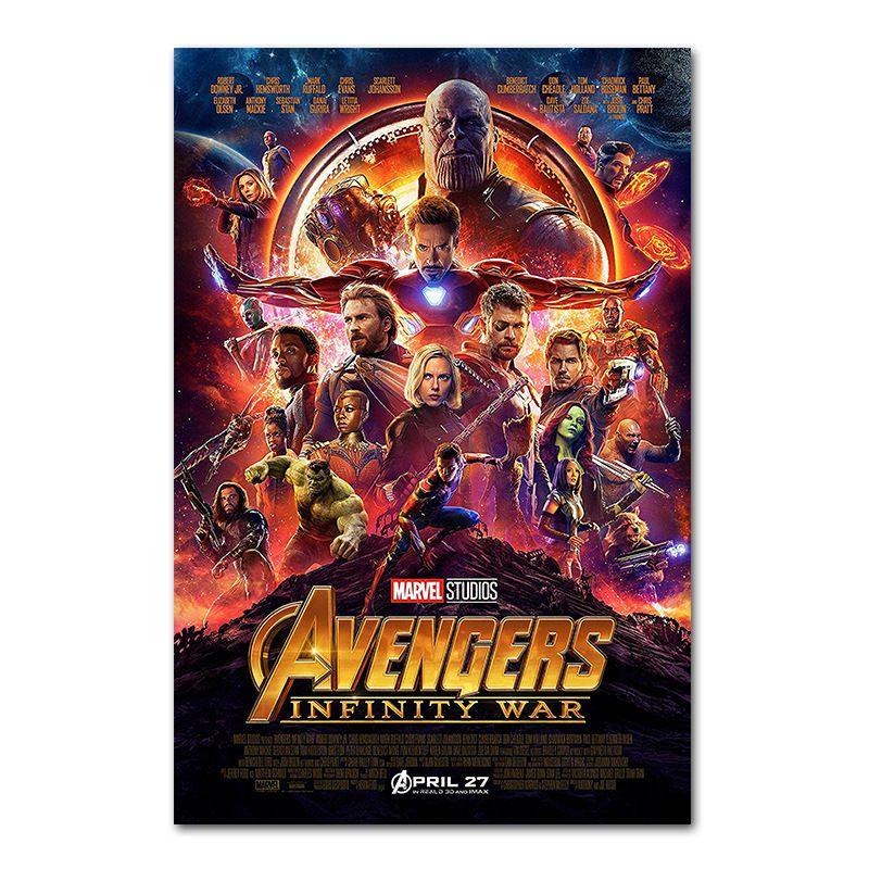 Роскошный плакат героя Marvel из шелковой ткани для декора спальни и кабинета