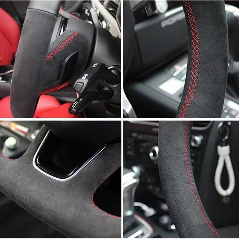 Чехол на руль автомобиля своими руками Черная замша Для Volkswagen Golf 6 GTI MK6 VW Polo GTI Scirocco R Passat CC R-Line 2010