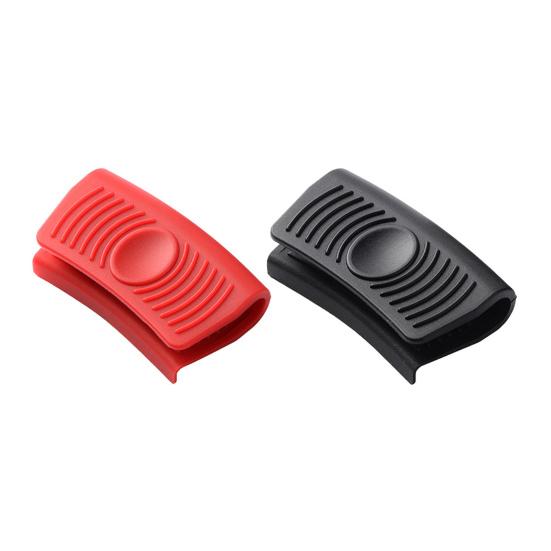 1 пара силиконовых накладок на ручки кастрюль, термостойкие, кухонный зажим для кастрюль, нескользящая ручка для кастрюль и сковород с двумя ручками