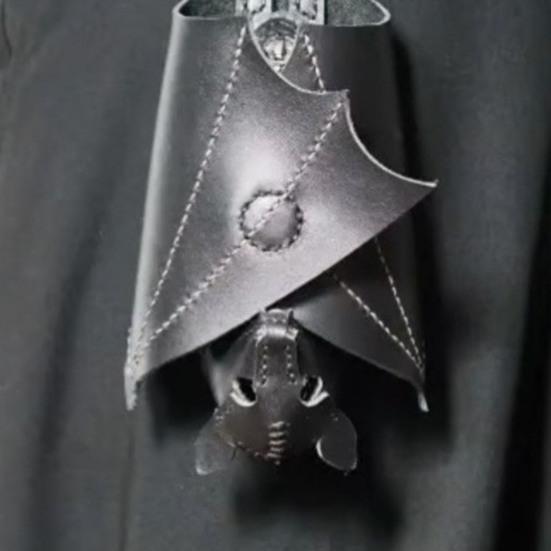 Кошелек для монет из искусственной кожи в виде летучей мыши, ручной работы, готический, необычный кошелек для монет в виде летучей мыши