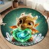 LovingDragon Круглый ковер, Ковер для гостиной, спальни, дивана, игровой комнаты, Декор, Нескользящий коврик для пола