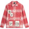 Li Ning Basketball Series Badfive All Over Checkered Button Down Loose Long Sleeve Shirt Men Shirts ASHU451-2