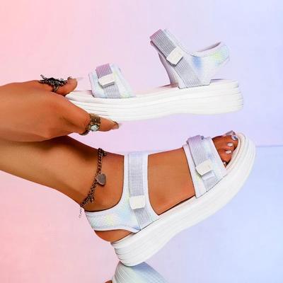 2025 Новые летние женские сандалии с открытым носком Классические повседневные сандалии на платформе с круглым носком для улицы Повседневная удобная обувь высокого качества