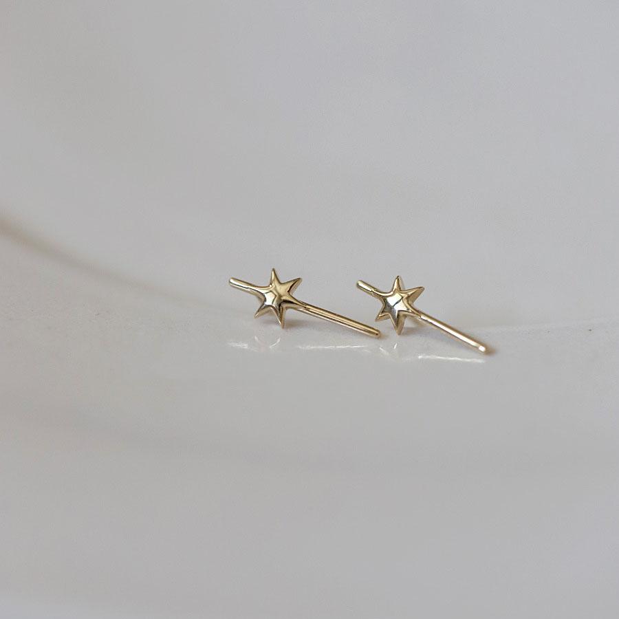 Серьги со звездами из стерлингового серебра 925 пробы, покрытые золотом 14 карат, женские ювелирные изделия в подарок