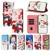 Christmas Marble Leather Case Samsung Galaxy S25 S24 S23 S22 S21 Ultra Plus S20 S25Ultra S25Plus Phone Wallet Flip Cover Card Holder Stand Bags