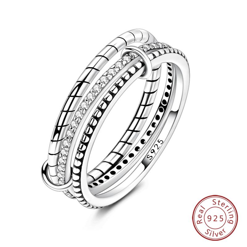 925 Sterling Silver Heart Shaped Infinite Minimalist Rings Hollow Celtic Knot Rings for Women Elegant Engagement Wedding Jewelry