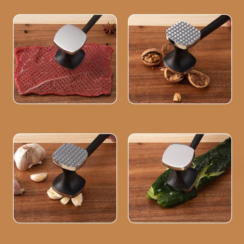 Steak Hammer Mallet Двусторонний цинковый сплав для отбивания мяса Мясной молоток для отбивания мяса Усиливает вкус пищи Мясной молоток для отбивания стейка Приготовление мяса
