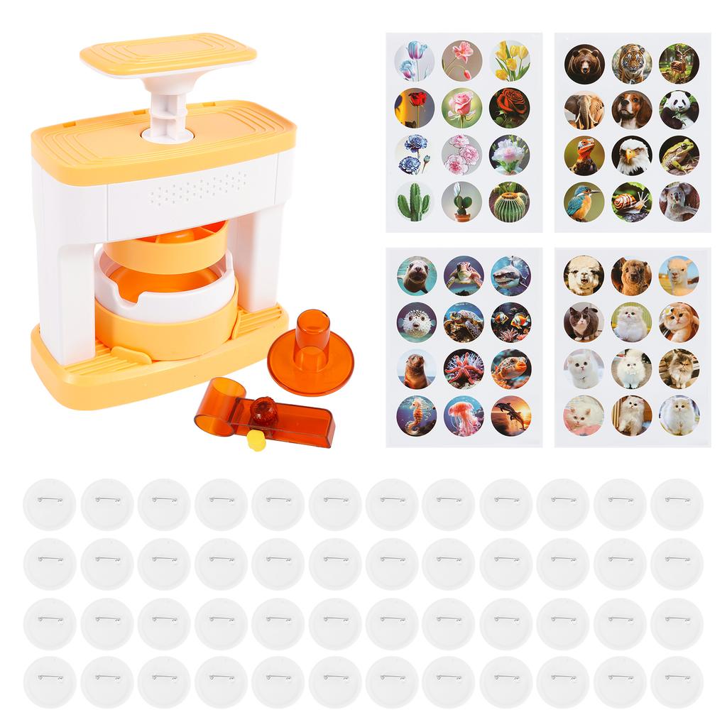 Машина для изготовления значков 48 шт. 55 мм Сделай сам Машина для прессования значков с булавкой Набор для пробивки значков Машина для прессования значков Подарки для детей