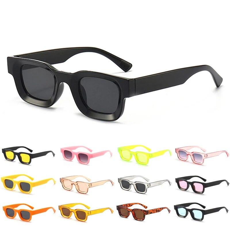 Fashion Classic Punk Small Rectangle Sunglasses UV400 For Men Women Summer Vintage Retro Square Sun Glasses Eyewear Sun Shades