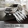 For Honda CR-V CRV 2007~2011 2008 2009 2010  Styling Stickers Decoration Chrome Door Handle Cover Paint Refit Car