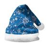 Рождественская двусторонняя флисовая шапка 2024 для взрослых и детей – Короткий плюш, Вельвет, с принтом рождественских элементов