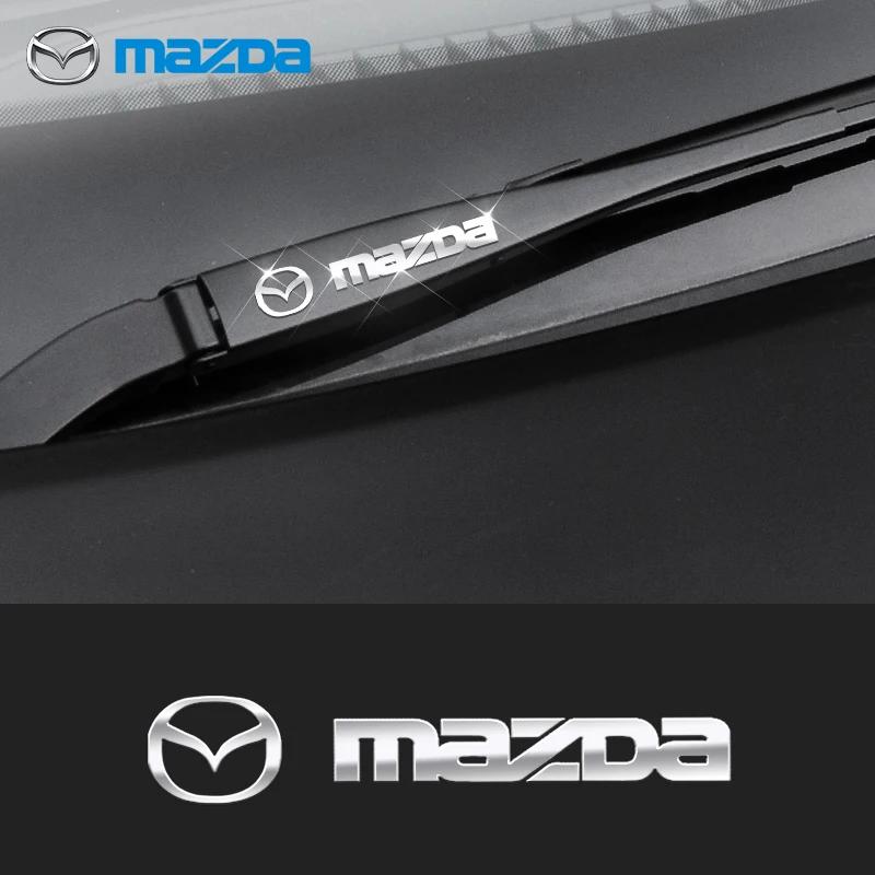 Для автомобиля Mazda Металлический значок Наклейки на дворники Отражающие декоративные наклейки Для Mazda Skyactiv CX-9 CX-8 CX-5 AXELA Стайлинг автомобиля Аксессуары