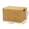 Baskets with Lid Storage Box Cover Closet Organizer Imitation Rattan Baskets  for Clothing Clothes Food  Kitchen  Organizer