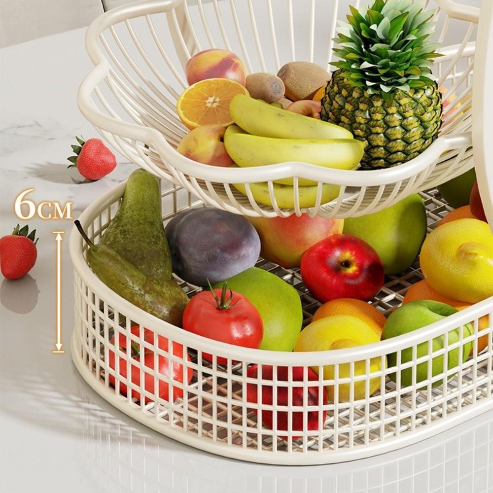 Metal Vegetable Storage Rack Large Capacity Fruit Basket Snack Display Rack Kitchen