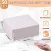 50 шт. Маленькие подарочные коробки с крышками, мини-квадратная крафт-коробка для ювелирных изделий, колец, поделок и еды, сережек, конфет, подарков, свадебная шкатулка для украшений на вечеринку