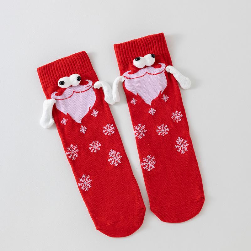 Holding Hands Magnetic Couple Socks - Cute Christmas Mid-Calf Socks