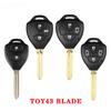 2/3/4 Buttons Remote Car Key Case Shell FOB for Toyota Camry RAV4 Yaris Prado Tarago Corolla REIZ Crown Avalon Venza