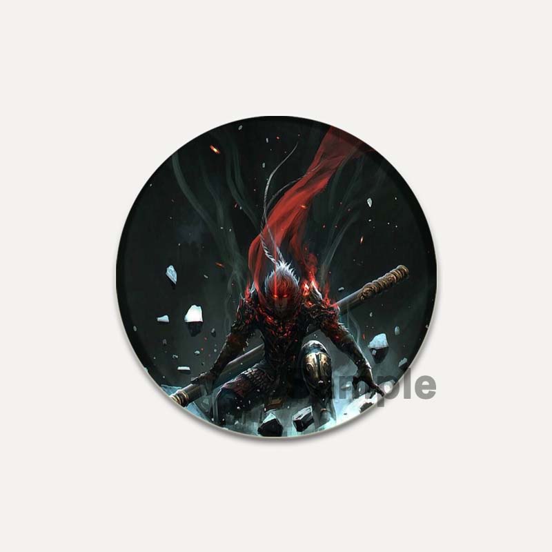 32/44/58 мм Король обезьян/Сунь Укун круглые булавки мультфильм Темный ангел/череп брошь индивидуальный значок ручной работы красивые аксессуары ювелирные изделия подарки