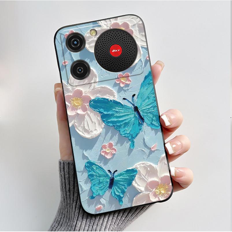 Для Nubia Music Case Z2353 Бабочки Цветы Силиконовый Чехол для Телефона Для ZTE Nubia Music Funda Защита Ударопрочный Бампер Оболочка