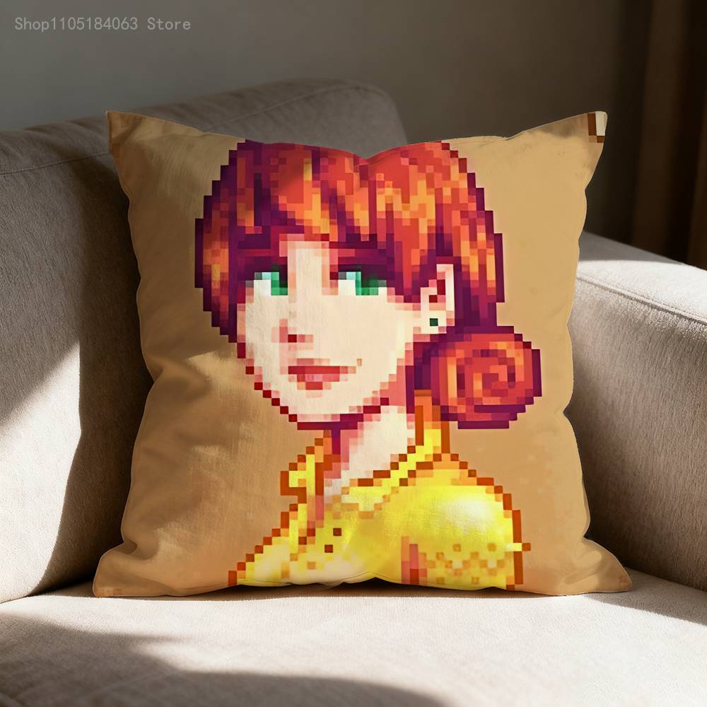 Наволочка Alex Haley S-Stardew V-Valley Для 45X45См 55X55 См 30X30 См Квадратная Наволочка для Автомобильной Подушки Декор Домашней Спальни Подарок