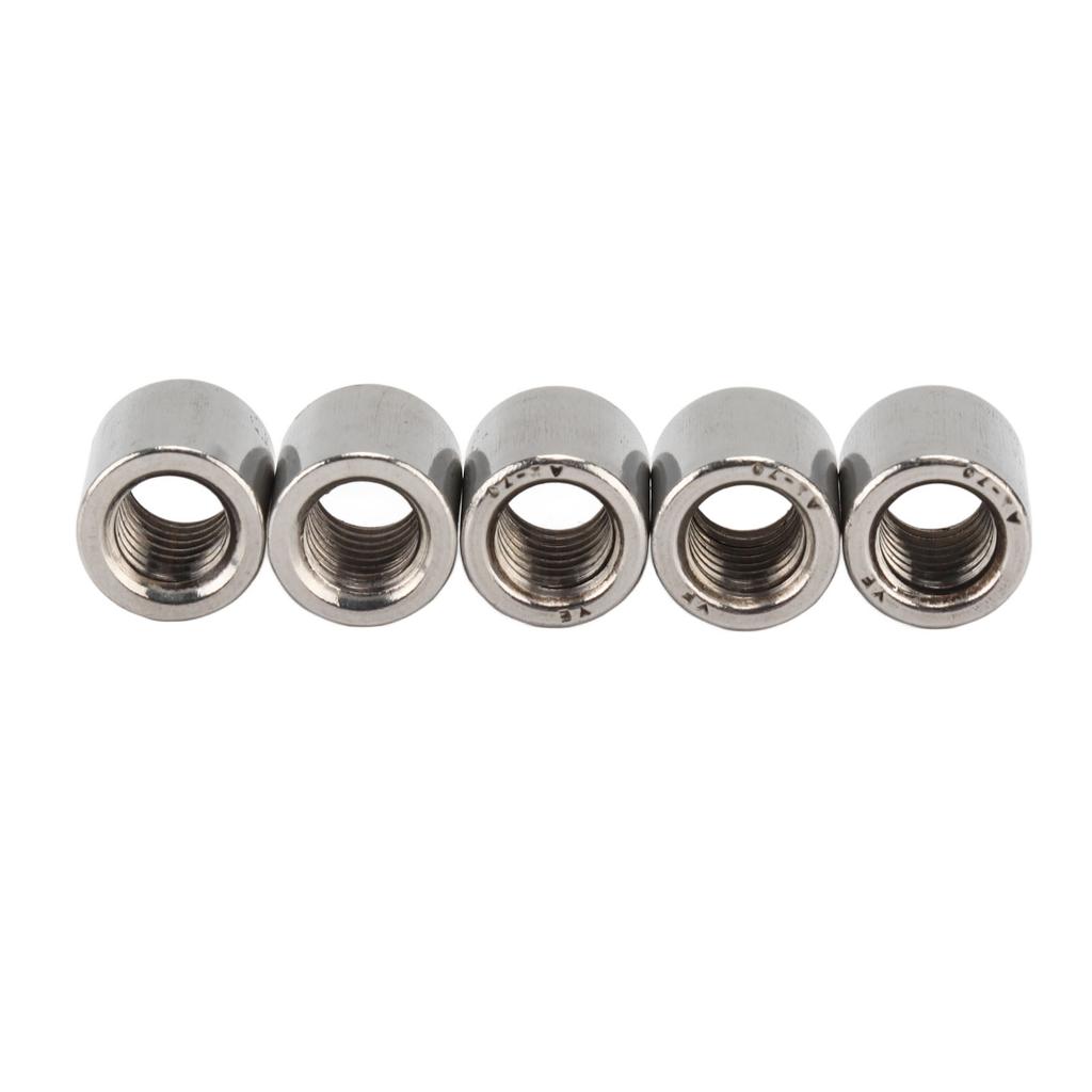 50Pcs Coupling Nut Round Rod Connector Female Thread 304 Stainless Steel M8x1.25 12 L12mm
